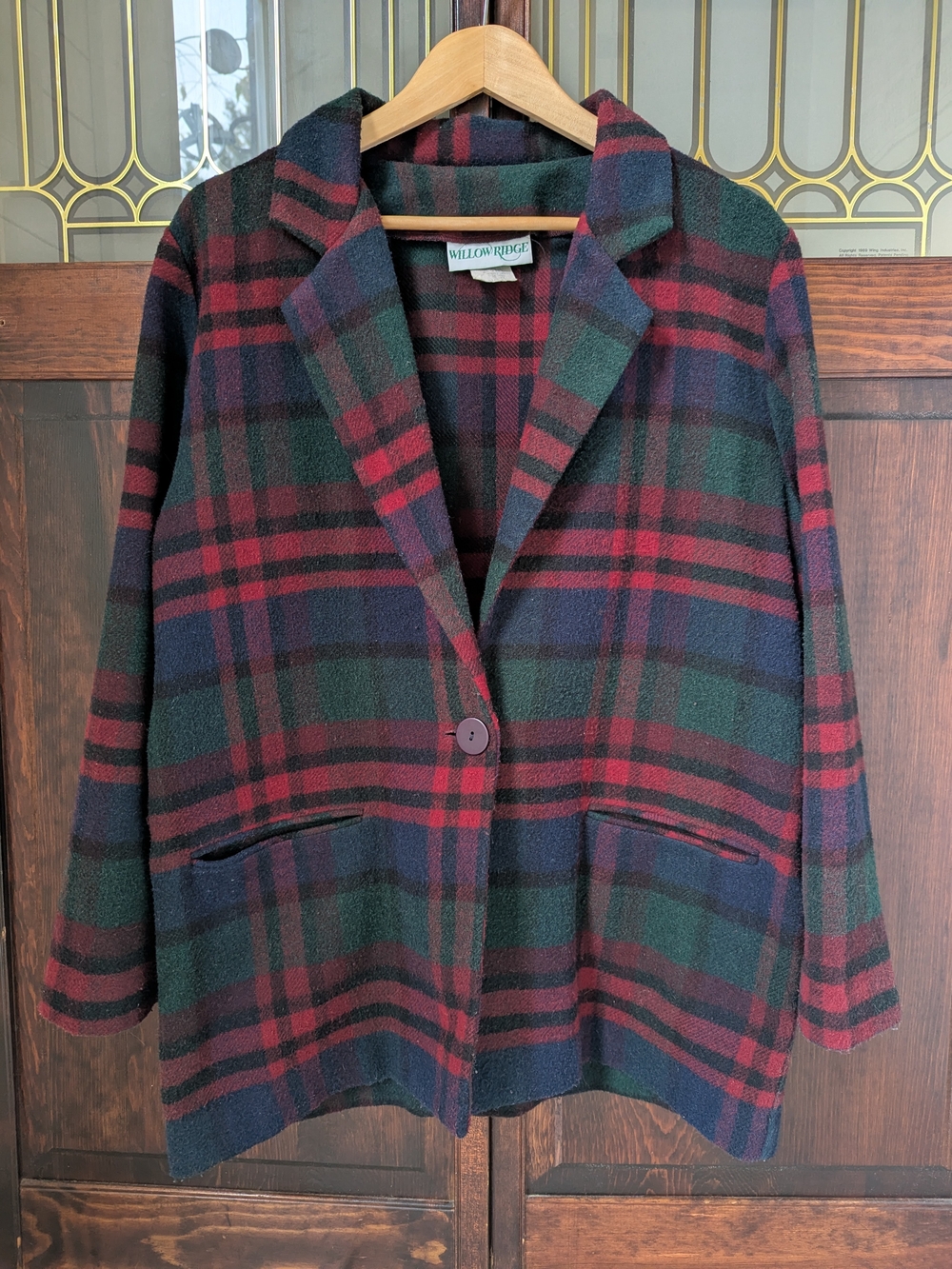 Willow Ridge | Plaid Single-Button Wool-Blend Blazer | Women's Size 12